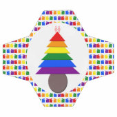 Lesbians Rainbow Weihnachtsbaum und Geschenke Fußball (Flach)