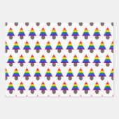 Lesbians Rainbow Weihnachtsbaum und Geschenke Geschenkpapier Set (Vorderseite 2)