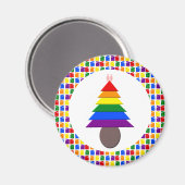 Lesbians Rainbow Weihnachtsbaum und Geschenke Magnet (Vorderseite/Rückseite)