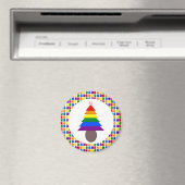 Lesbians Rainbow Weihnachtsbaum und Geschenke Magnet (In Situ (Geschirrspüler))