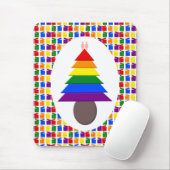 Lesbians Rainbow Weihnachtsbaum und Geschenke Mousepad (Mit Mouse)