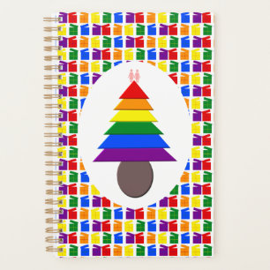 Lesbians Rainbow Weihnachtsbaum und Geschenke Planer