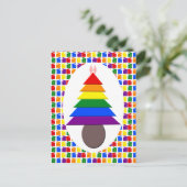 Lesbians Rainbow Weihnachtsbaum und Geschenke Postkarte (Stehend Vorderseite)