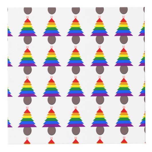 Lesbians Rainbow Weihnachtsbaum und Geschenke Würfel (Rechts)