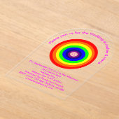 Lesbians Round Rainbow Custom Wedding Acryleinladungen (Ablage )