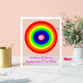 Lesbians Round Rainbow Custom Wedding Acrylschild (Hochzeit)