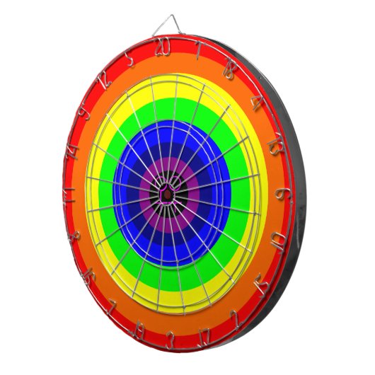 Lesbians Round Rainbow Dartboard Dartscheibe (Vorderseite rechts)