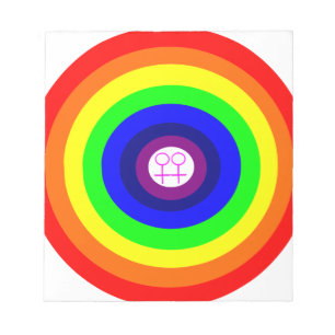 Lesbians Round Rainbow Notepad Notizblock