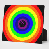 Lesbians Round Rainbow Plaque Fotoplatte (Seite)