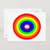 Lesbians Round Rainbow Postcard Postkarte (Vorne/Hinten)