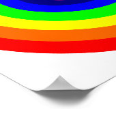 Lesbians Round Rainbow Poster (Ecke)