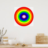 Lesbians Round Rainbow Poster (Küche)