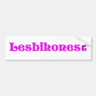 Lesbihonest Autoaufkleber