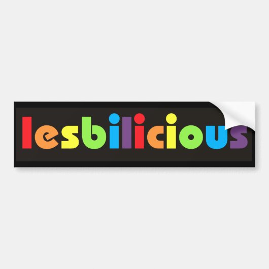 Lesbilicious (Fahne) Autoaufkleber (Vorne)