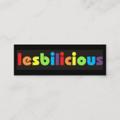 Lesbilicious Visitenkarten Mini Visitenkarte (Rückseite)