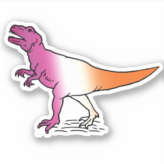 Lesbisaurus Aufkleber (Vorderseite)
