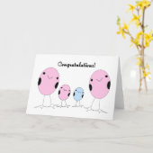 Lesbisch adoptierte ein Mädchen, ein Junge gratuli Karte (Gelbe Blume)
