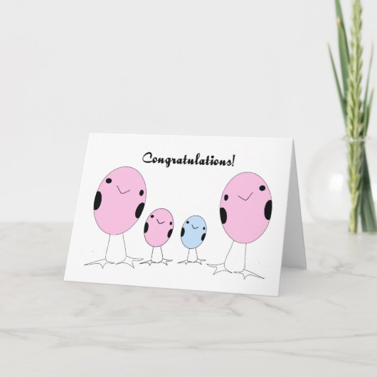 Lesbisch adoptierte ein Mädchen, ein Junge gratuli Karte (Vorderseite)
