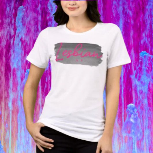 Lesbisch AF Lipstick Pink Tri-Blend Shirt