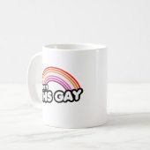 Lesbisch - Geboren dieses schwul Kaffeetasse (Vorderseite Links)