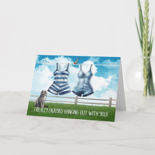 Lesbisch genoss es, mit dir Swimsuits auszutausche Karte (Vorderseite)