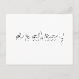 Lesbisch in Gebärdensprache Postkarte