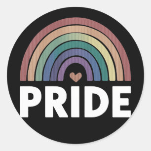 Lesbisch Lustig LGBT Schwules Pride Regenbogen Runder Aufkleber