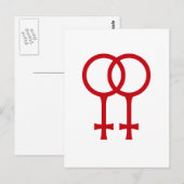 Lesbisch Postkarte (Vorne/Hinten)