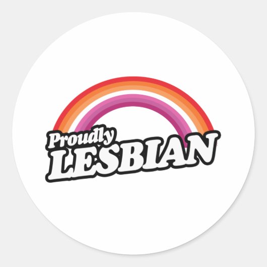 Lesbisch und Stolz Runder Aufkleber (Vorderseite)