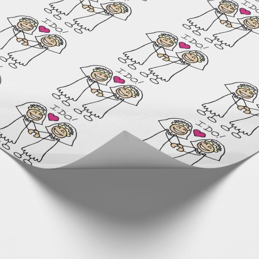 Lesbisch WEdding Geschenkpapier (Ecke)