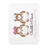 Lesbisch Wedding Teddy Bar Brides Geschenk oder Gu Magnet (Vertikal)