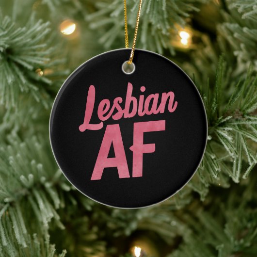 Lesbische AF Blume LGBT Pride Gay Liebe Parade Keramik Ornament (Baum)