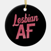 Lesbische AF Blume LGBT Pride Gay Liebe Parade Keramik Ornament (Vorne)