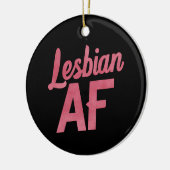 Lesbische AF Blume LGBT Pride Gay Liebe Parade Keramik Ornament (Links)