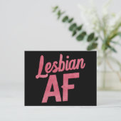 Lesbische AF Blume LGBT Pride Gay Liebe Parade Postkarte (Stehend Vorderseite)