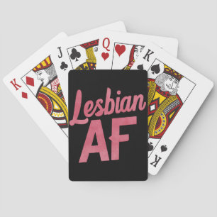 Lesbische AF-Blume LGBT-Stolz Schwule Liebe Parade Spielkarten