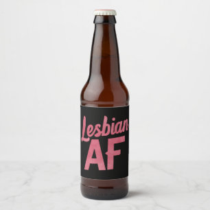 Lesbische AF-Blume LGBT-Stolz Schwule Liebesparade Bierflaschenetikett