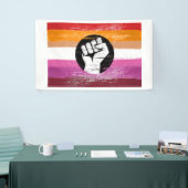 Lesbische bemalte Protestflagge Banner (Messeveranstaltung)