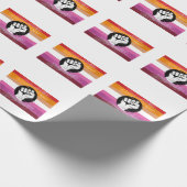 Lesbische bemalte Protestflagge Geschenkpapier (Ecke)