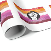Lesbische bemalte Protestflagge Geschenkpapier (Rolleneckpunkt)