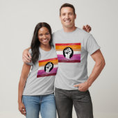 Lesbische bemalte Protestflagge T-Shirt (Unisex)