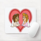 Lesbische Bi-Rassische Paare Mousepad (Mit Mouse)