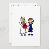 Lesbische Braut der Hochzeits-eine Einladung (Vorne/Hinten)