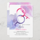 Lesbische Brautparty-Einladung Einladung (Vorne/Hinten)