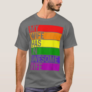 Lesbische Ehefrau Funny LGBTQ Gay Pride Monat Rege T-Shirt