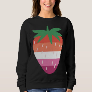 Lesbische Erdbeere LGBTQ Rosa Flagge Cottageco Sweatshirt