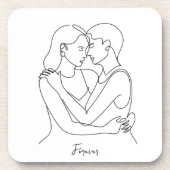 Lesbische Essenz der Liebe Art Getränkeuntersetzer (Vorderseite)