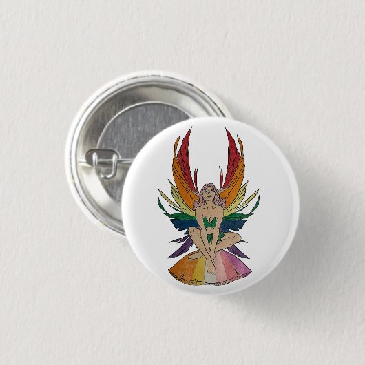 Lesbische Fee Button (Vorne & Hinten)