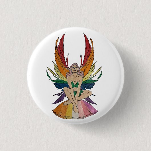 Lesbische Fee Button (Vorderseite)