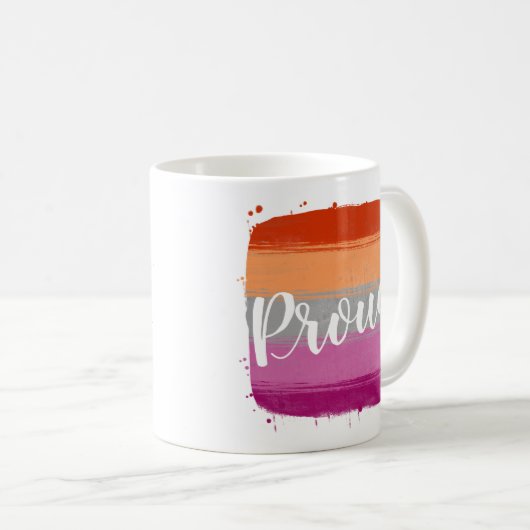 Lesbische Flag Pride Coffee Tasse (VorderseiteRechts)